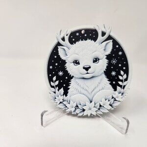 Young Stag Christmas Tree Ornament Holiday Decoration 3"